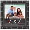 7x7 Wide Bamboo Picture Frame with UV-Resistant Acrylic & Acid Free Backing, Available in 4 Finishes - Brown, Black, Silver, and Natural